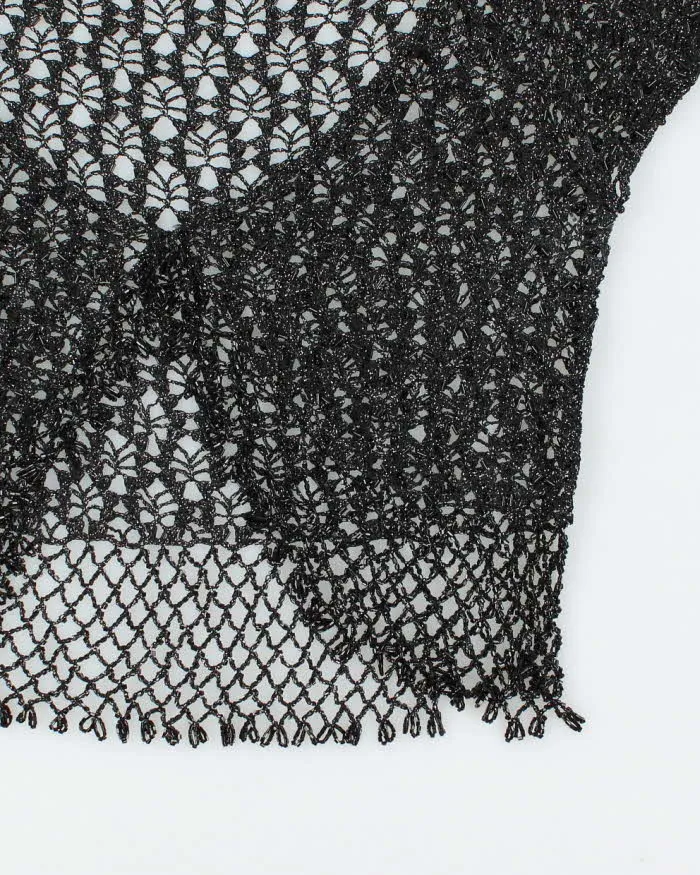 Vintage Y2k 00s Crochet Sparkly Beaded Top - S sold by Rokit product image thumbnail 3