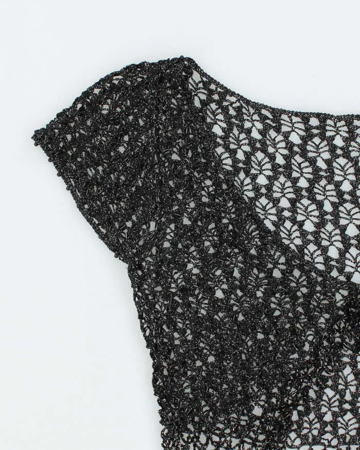 Vintage Y2k 00s Crochet Sparkly Beaded Top - S sold by Rokit product image thumbnail 4