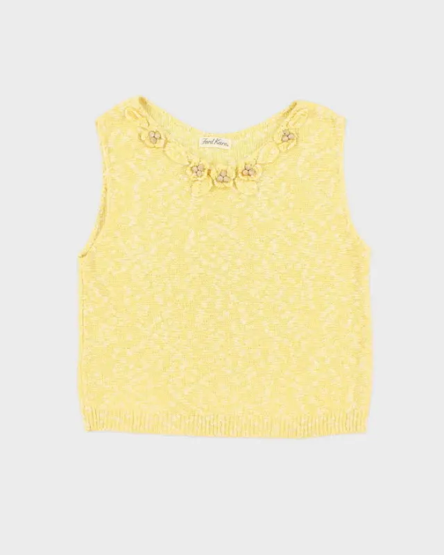 Vintage Ford Kare Beaded Sleeveless Knit Top - M sold by Rokit