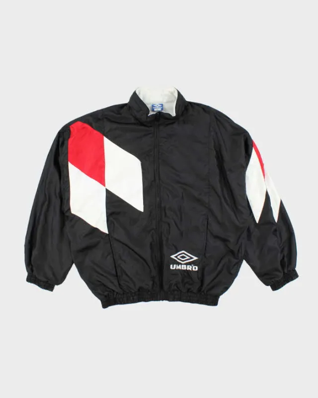 Vintage 90's Umbro Patterned Embroidered Logo Windbreaker Jacket - L sold by Rokit