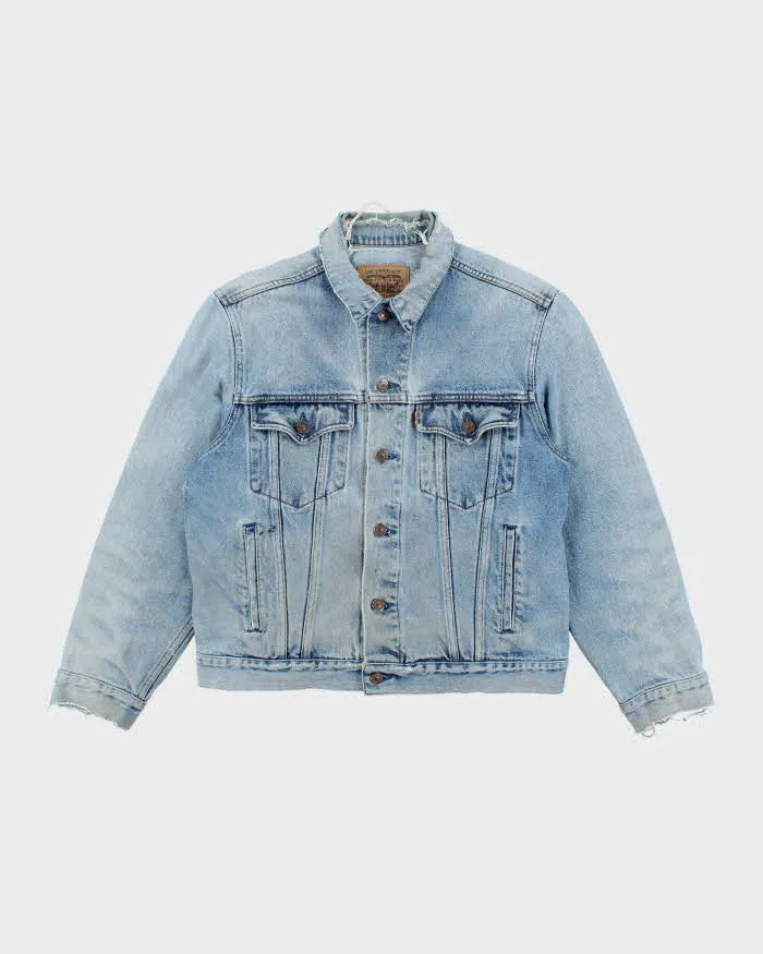Vintage 80's Levi's Orange Tab Distressed Light Wash Denim Jacket - L sold by Rokit