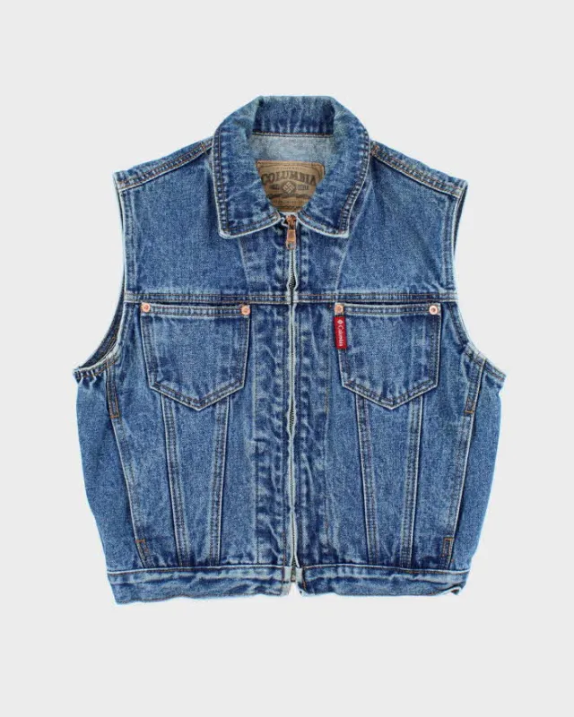 Vintage 2000's Columbia Dark Wash Denim Gilet - S made by Columbia