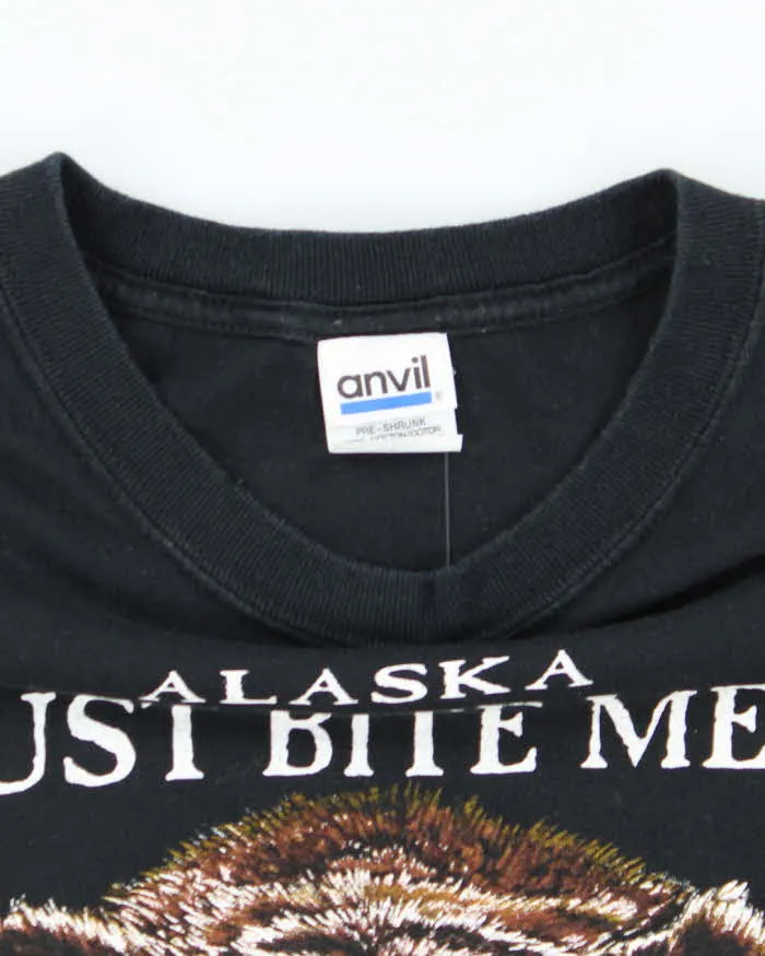 Vintage Y2K Alaska Just Bite Me Grizzly Bear Graphic T-Shirt - L sold by Rokit product image thumbnail 5