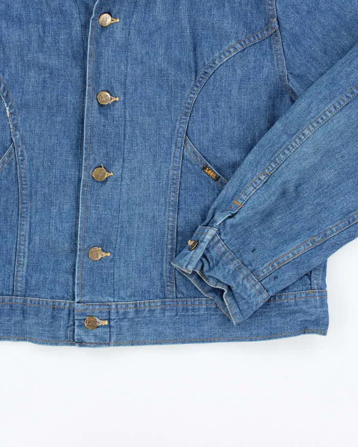 Vintage 80's Lee Medium Wash Lightweight Denim Jacket - XL sold by Rokit product image thumbnail 4