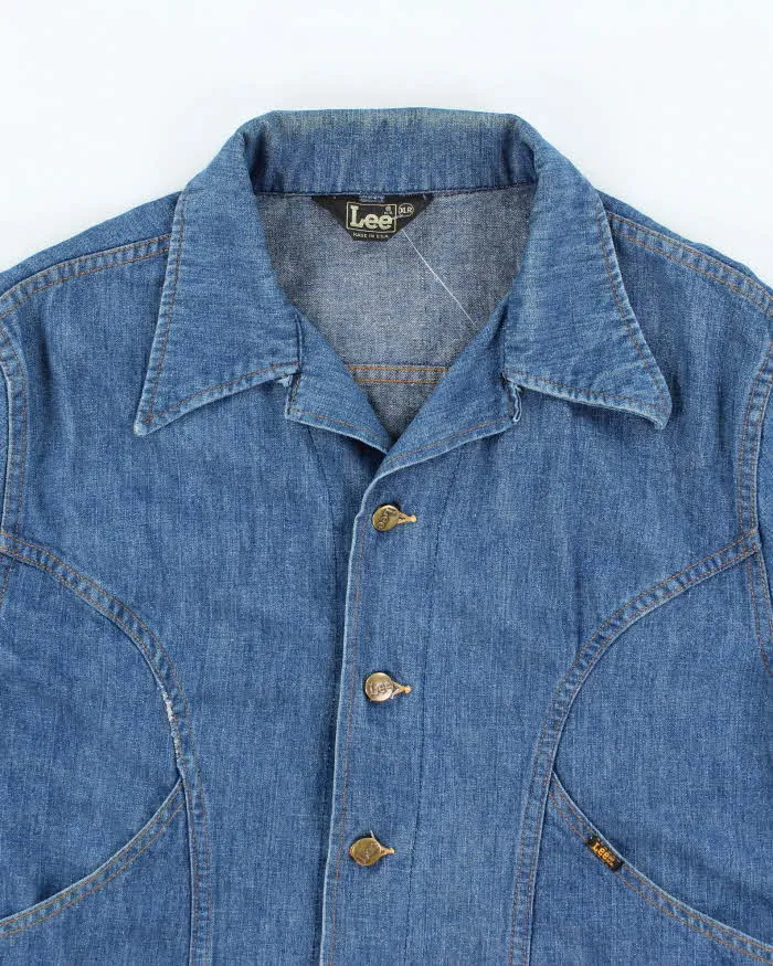 Vintage 80's Lee Medium Wash Lightweight Denim Jacket - XL sold by Rokit product image thumbnail 3