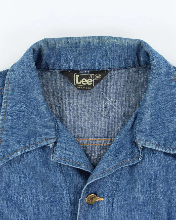 Vintage 80's Lee Medium Wash Lightweight Denim Jacket - XL sold by Rokit product image thumbnail 5
