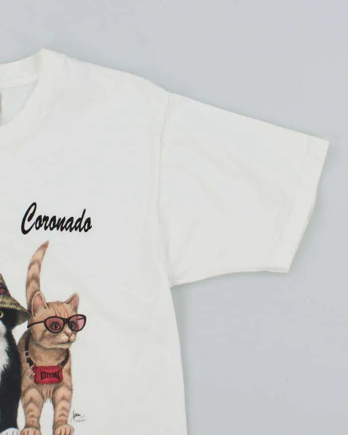 Vintage 90's Beach Bums Cat Graphic T-Shirt - M sold by Rokit product image thumbnail 4