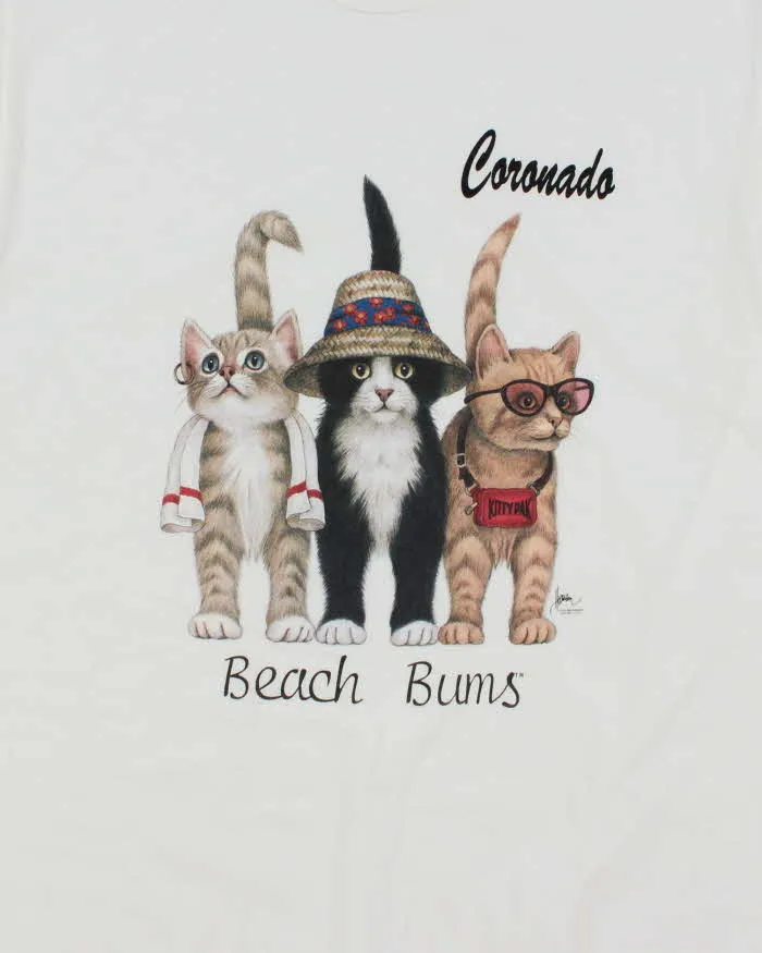 Vintage 90's Beach Bums Cat Graphic T-Shirt - M sold by Rokit product image thumbnail 3
