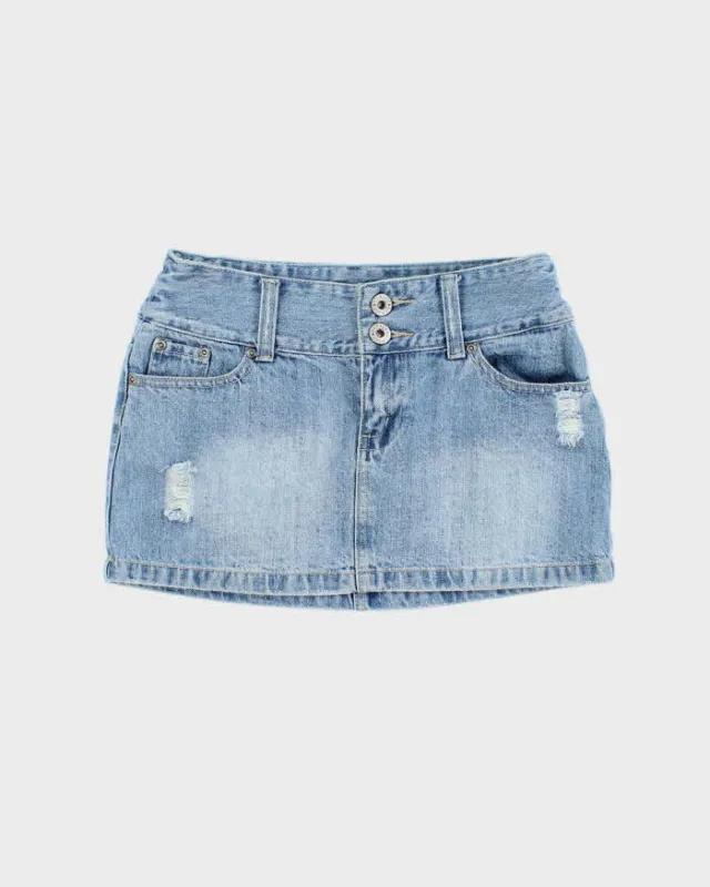 Vintage Y2k 00s Garage Denim Mini Skirt - XS sold by Rokit