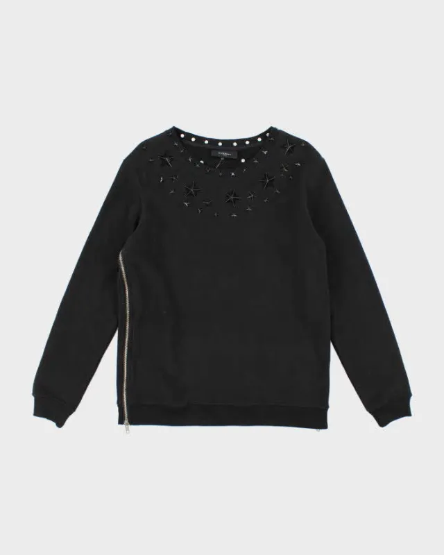 Vintage 2000's Givenchy Metallic Stars Side Zipped Sweatshirt - S sold by Rokit
