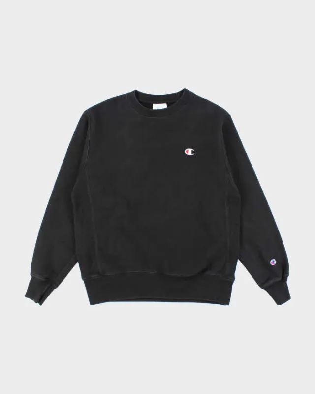 Champion Black Reverse Weave Crew Neck - M sold by Rokit