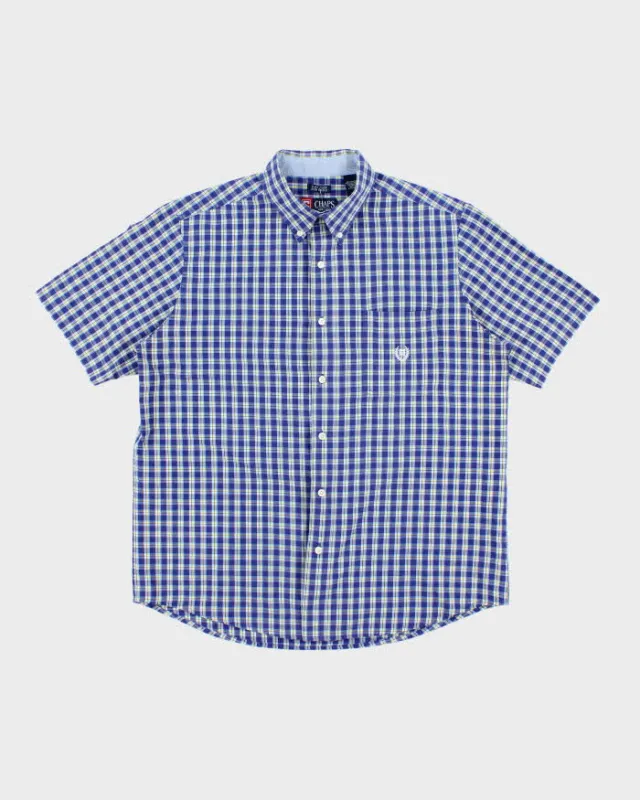 Chaps Checked Short Sleeve Short - L made by Chaps