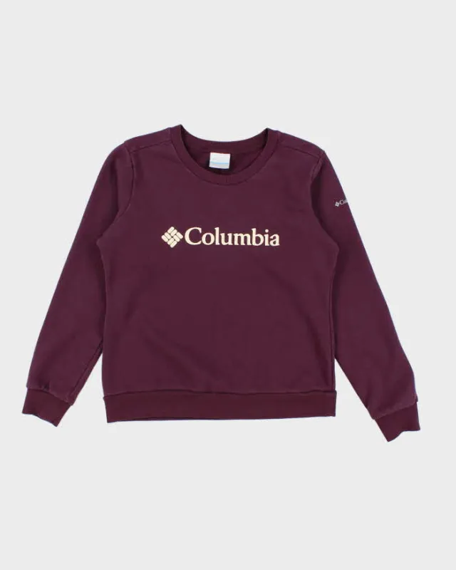Columbia Purple Crew Neck Sweatshirt - S sold by Rokit