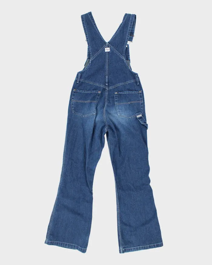 Vintage 90s Silver Dark Wash Flared Dungarees - W30 L30 sold by Rokit product image thumbnail 2
