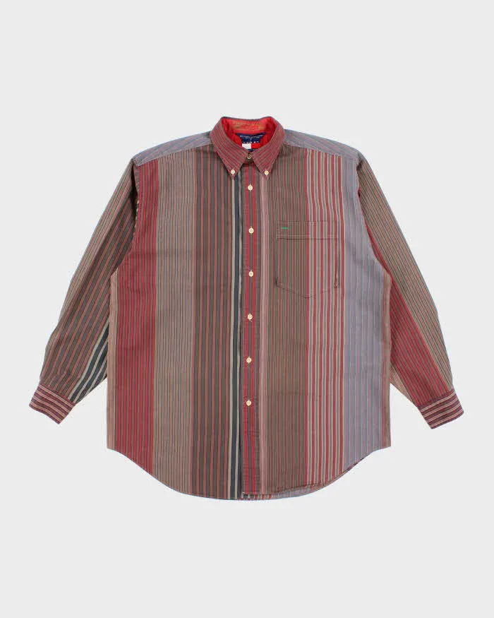 Vintage Tommy Hilfiger Stripe Oversized Shirt - S sold by Rokit