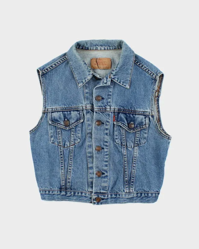 Vintage Y2K Levi's Dark Wash Denim Gilet - S made by Levi's