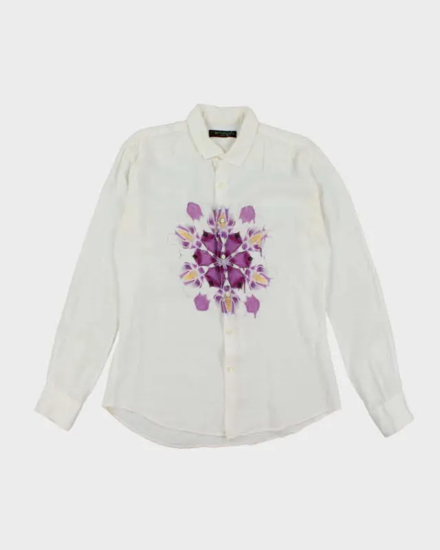Vintage 90's Etro Lightweight Flower Graphic Long Sleeve Shirt - XL sold by Rokit