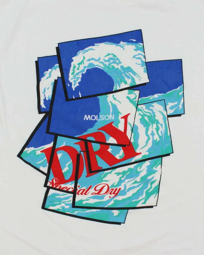 Vintage 90's Molson Dry Beer Graphic T-Shirt - XL sold by Rokit product image thumbnail 3