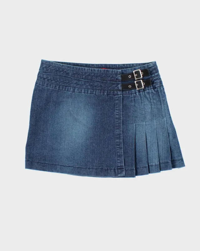 Vintage Y2k 00s Gasoline Wrap Denim Mini Skirt - S sold by Rokit