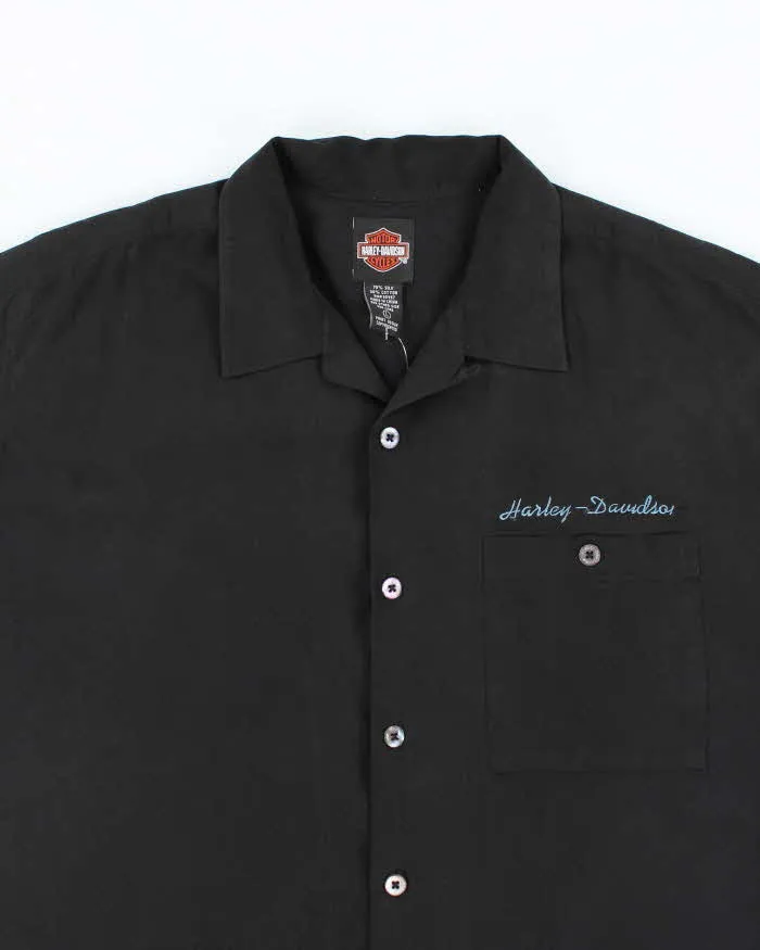 Vintage Harley Davidson Embroidered Silk Shirt - L sold by Rokit product image thumbnail 3