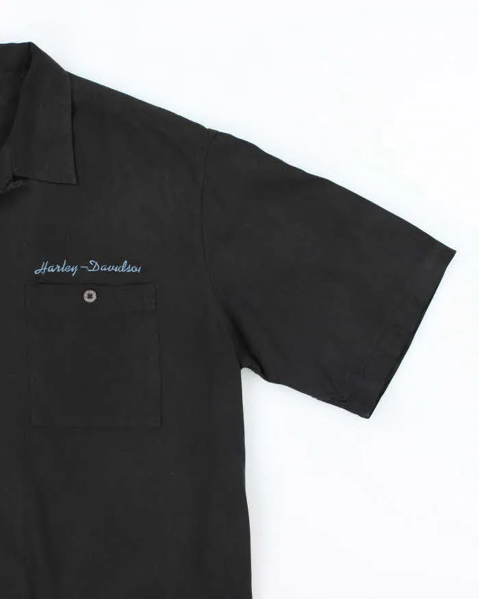 Vintage Harley Davidson Embroidered Silk Shirt - L sold by Rokit product image thumbnail 4