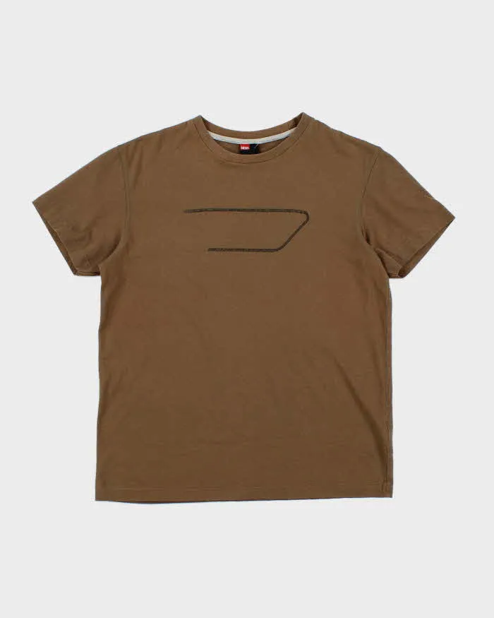 Vintage Y2K Diesel Embroidered Logo T-Shirt - M sold by Rokit