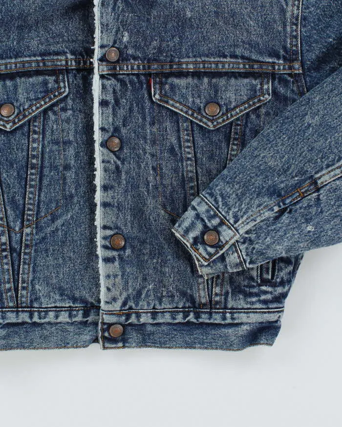 Vintage 90's Levi's Fleece Lined Stone Wash Denim Jacket - S sold by Rokit product image thumbnail 4