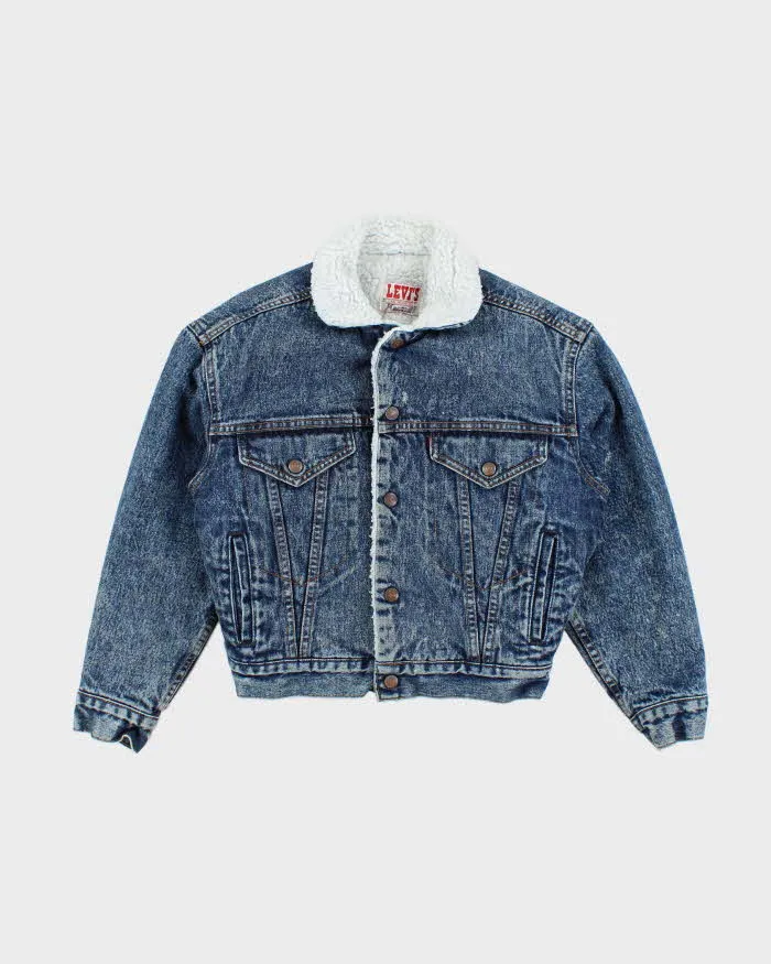 Vintage 90's Levi's Fleece Lined Stone Wash Denim Jacket - S sold by Rokit