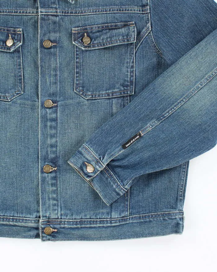 Vintage Y2K DKNY Dark Wash Oversized Denim Shirt - L sold by Rokit product image thumbnail 4