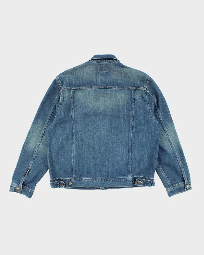Vintage Y2K DKNY Dark Wash Oversized Denim Shirt - L sold by Rokit product image thumbnail 2