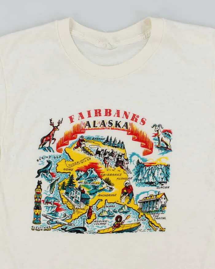 Vintage 80's Fairbanks Alaska Map Graphic T-Shirt - L sold by Rokit product image thumbnail 3