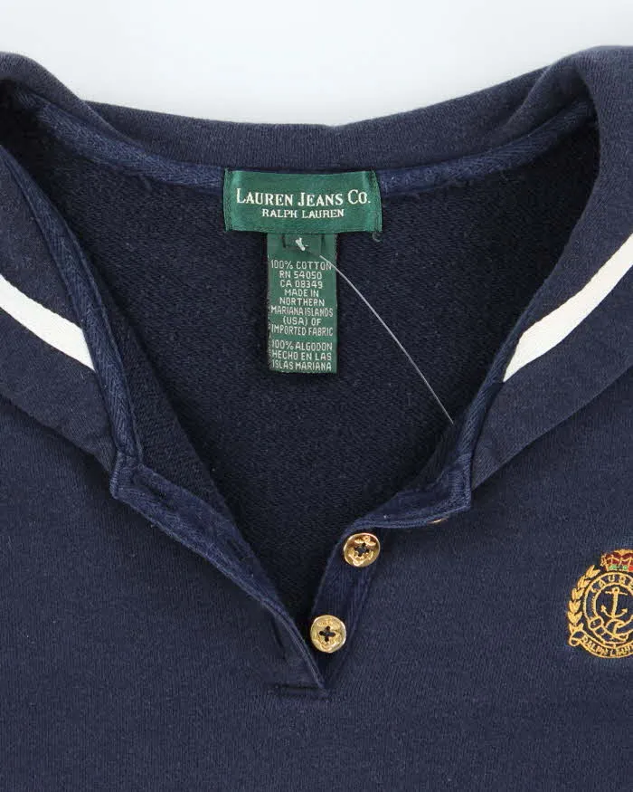 00s Ralph Lauren Sailor Collar Quarter Button Sweatshirt - L sold by Rokit product image thumbnail 5