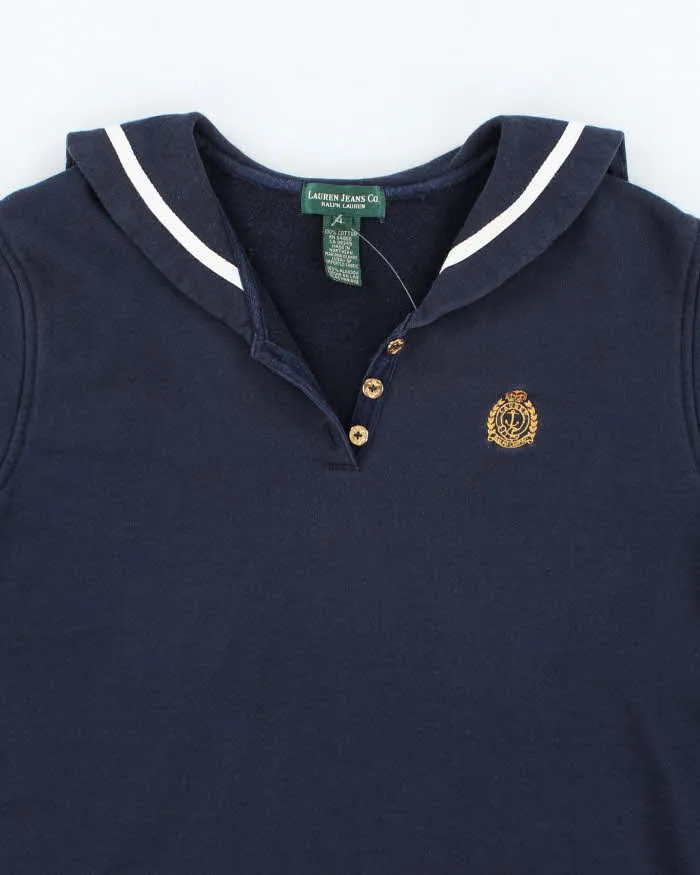 00s Ralph Lauren Sailor Collar Quarter Button Sweatshirt - L sold by Rokit product image thumbnail 3