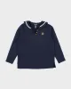 00s Ralph Lauren Sailor Collar Quarter Button Sweatshirt - L sold by Rokit