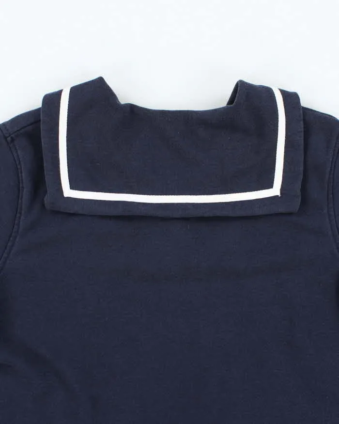00s Ralph Lauren Sailor Collar Quarter Button Sweatshirt - L sold by Rokit product image thumbnail 4