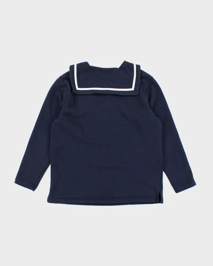 00s Ralph Lauren Sailor Collar Quarter Button Sweatshirt - L sold by Rokit product image thumbnail 2