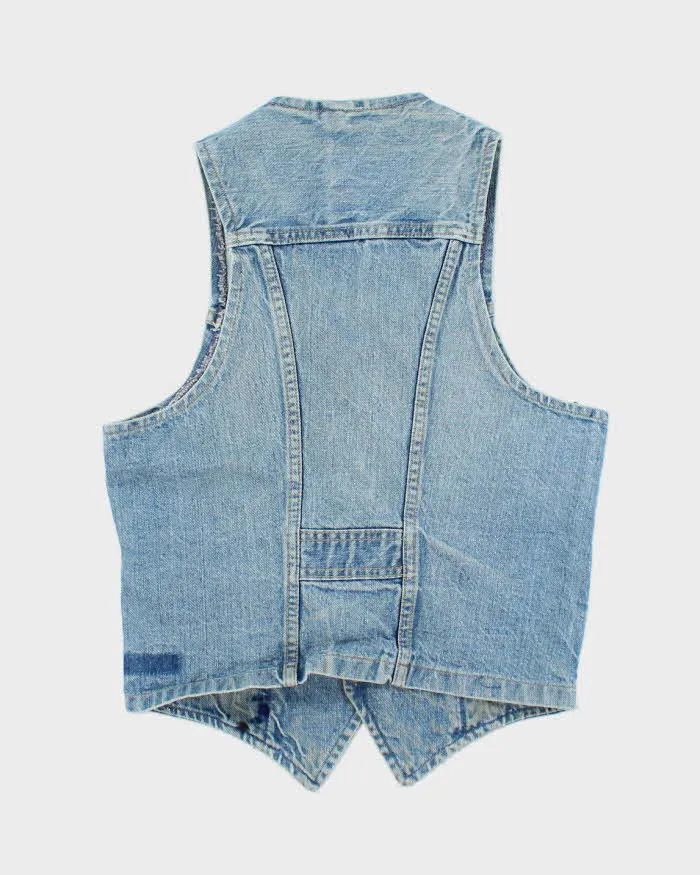 Vintage 80's GWG Light Wash Faded Denim Gilet Jacket - M sold by Rokit product image thumbnail 2