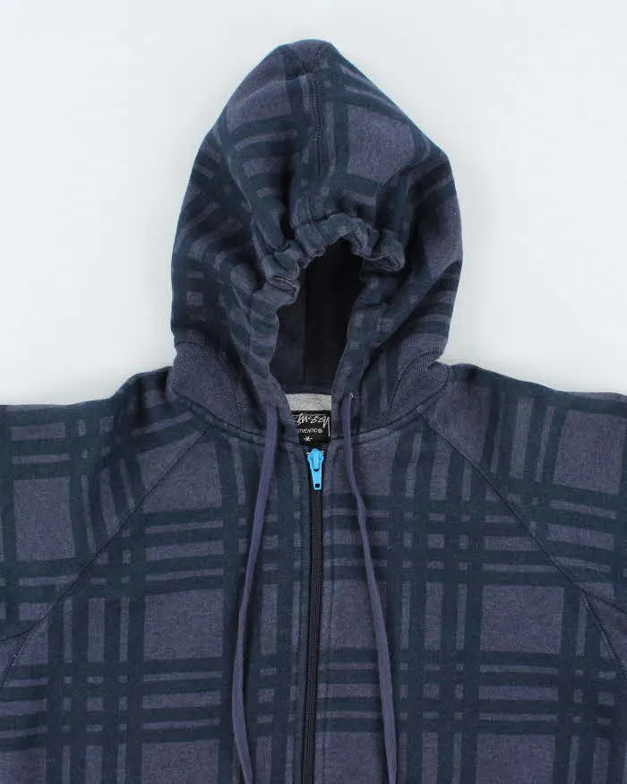 Vintage Y2K Stussy Striped Heavyweight Zip Up Hoodie - M sold by Rokit product image thumbnail 3