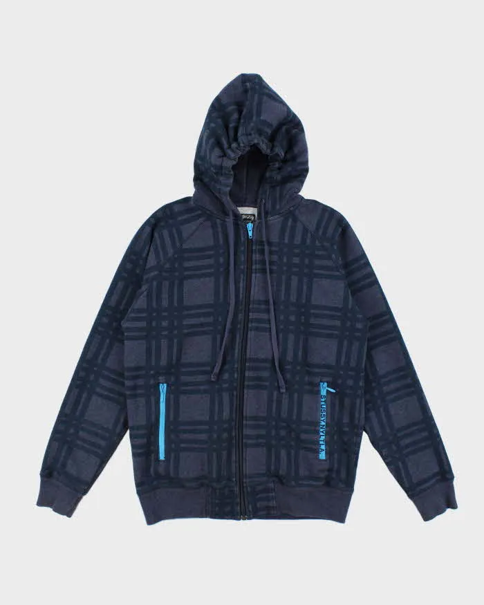 Vintage Y2K Stussy Striped Heavyweight Zip Up Hoodie - M sold by Rokit