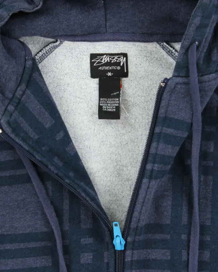 Vintage Y2K Stussy Striped Heavyweight Zip Up Hoodie - M sold by Rokit product image thumbnail 5