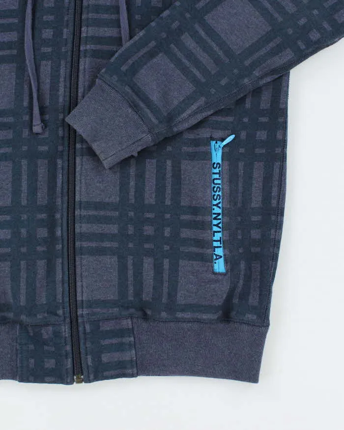 Vintage Y2K Stussy Striped Heavyweight Zip Up Hoodie - M sold by Rokit product image thumbnail 4