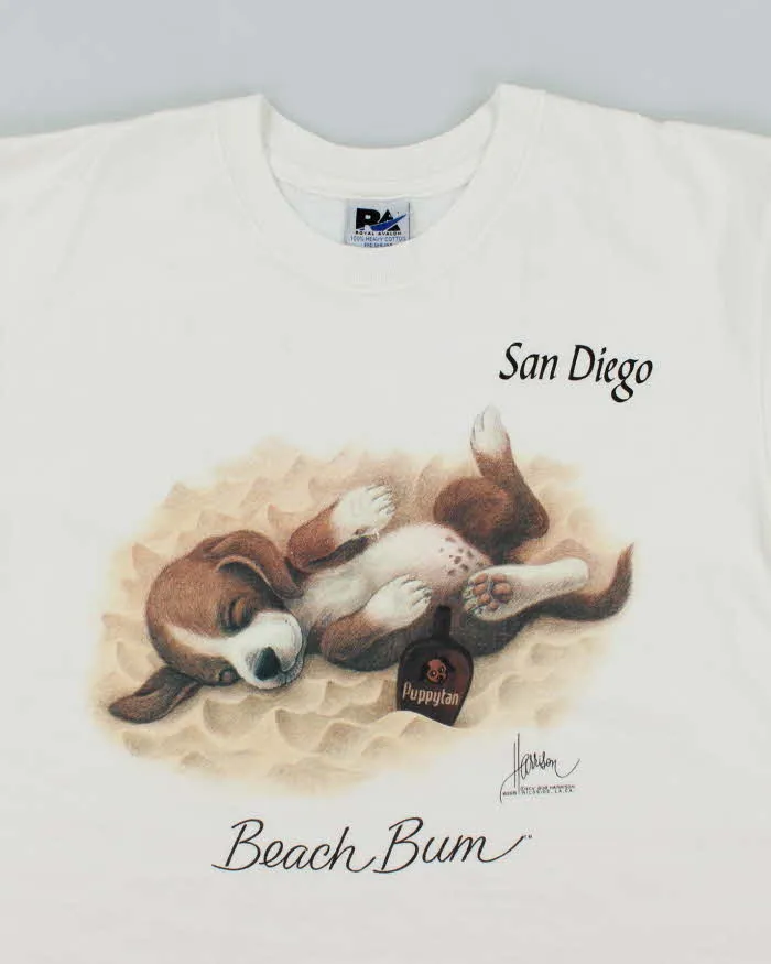 Vintage 90's Dan Diego Puppy Dog Graphic T-Shirt - L sold by Rokit product image thumbnail 3