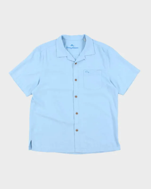 Vintage Tommy Bahama Plain Silk Hawaiian Shirt - L sold by Rokit