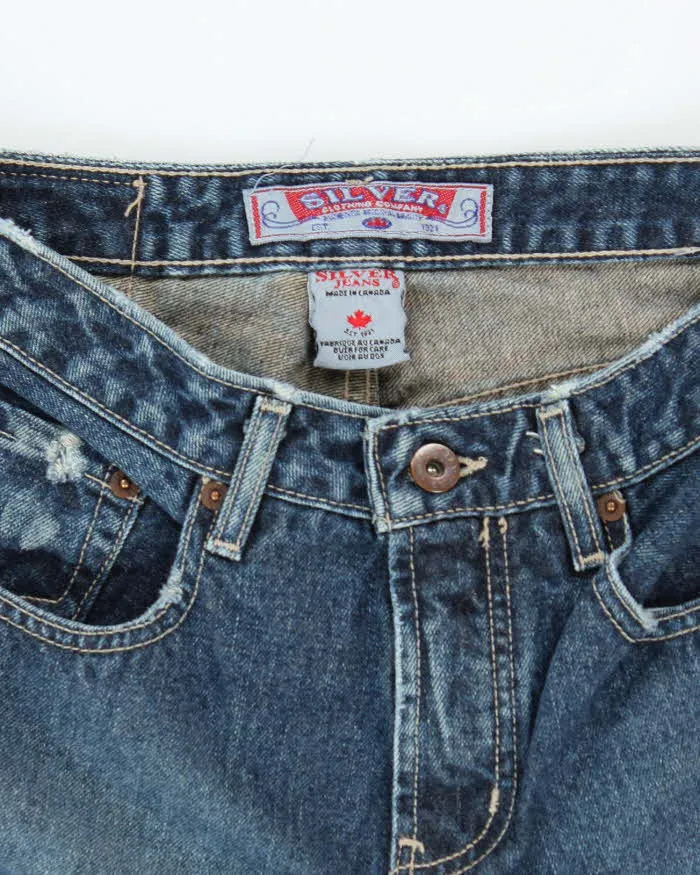Vintage 90s Silver Distressed Flared Jeans - W29 L32 sold by Rokit product image thumbnail 5