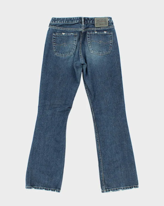 Vintage 90s Silver Distressed Flared Jeans - W29 L32 sold by Rokit product image thumbnail 2