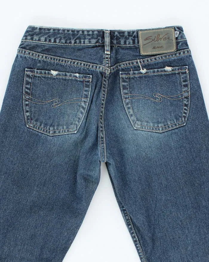 Vintage 90s Silver Distressed Flared Jeans - W29 L32 sold by Rokit product image thumbnail 4