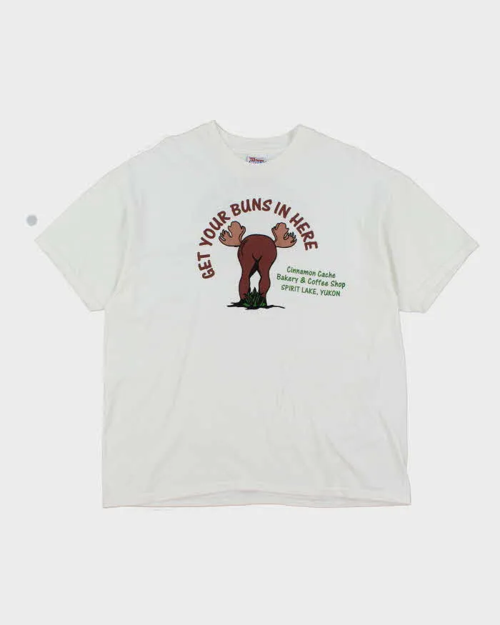 Vintage 90's Moose Buns Bakery Graphic T-Shirt - XL sold by Rokit