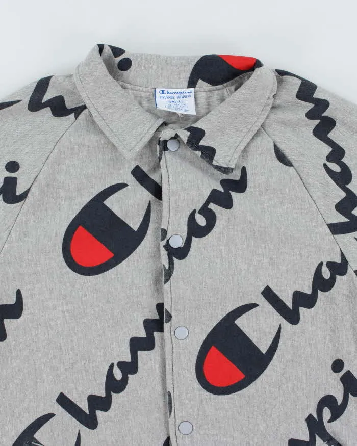 Vintage Champion All Over Print Snap Button Sweatshirt - S sold by Rokit product image thumbnail 3