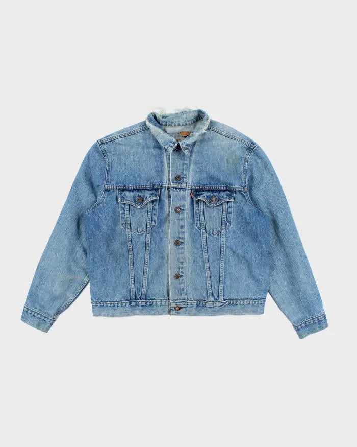 Vintage 90's Levi's Boxy Medium Wash Denim Jacket - L sold by Rokit