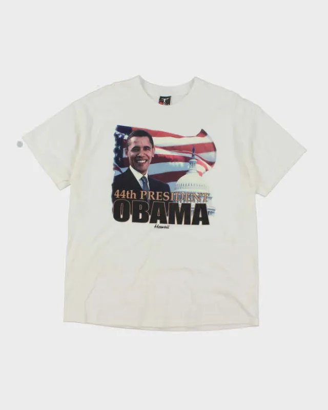 Vintage 2000's Barack Obama Presidential Campaign Graphic T-Shirt - XL sold by Rokit